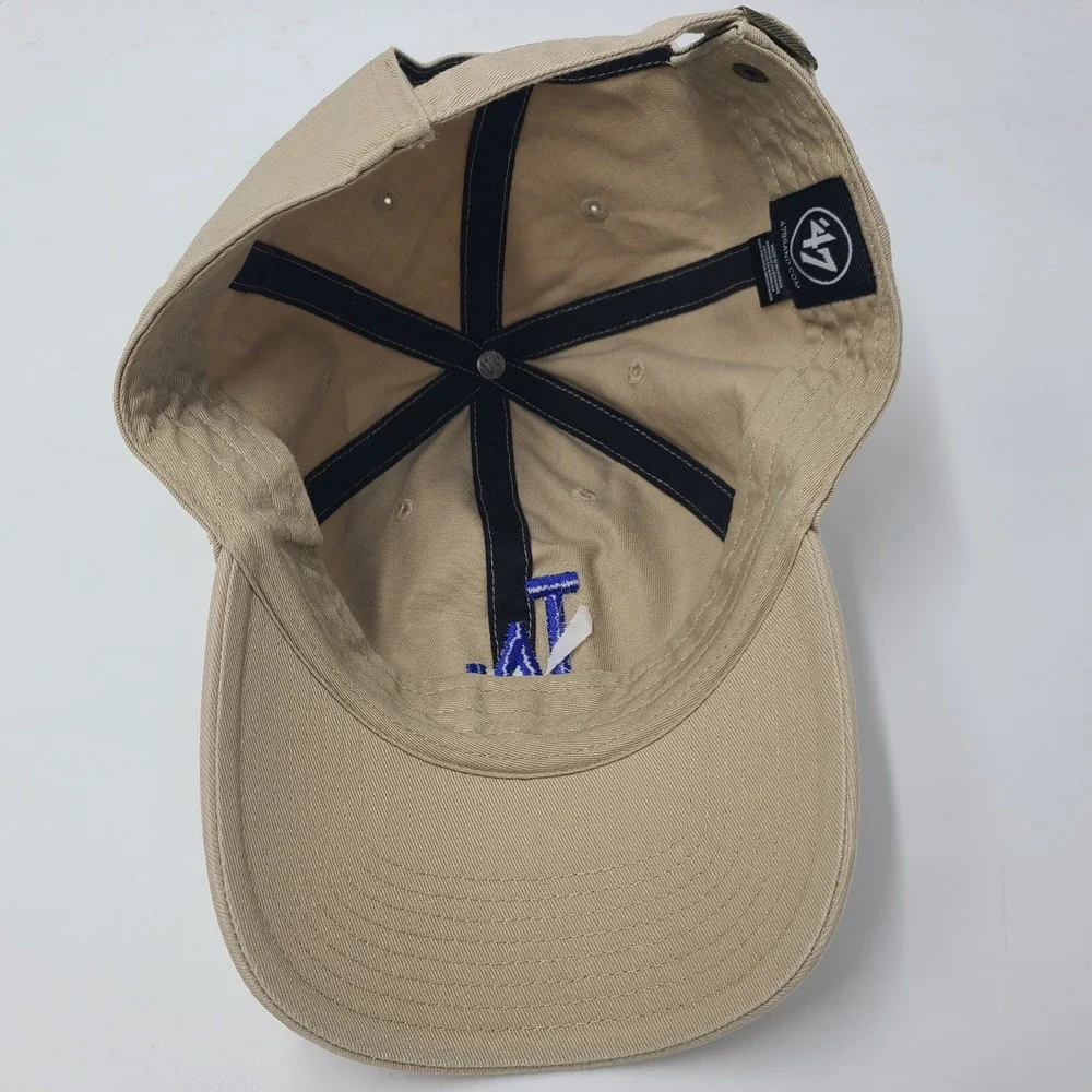 Los Angeles Dodgers Hat Strapback 47 Brand Clean Up‎ Beige Blue MLB Baseball Men